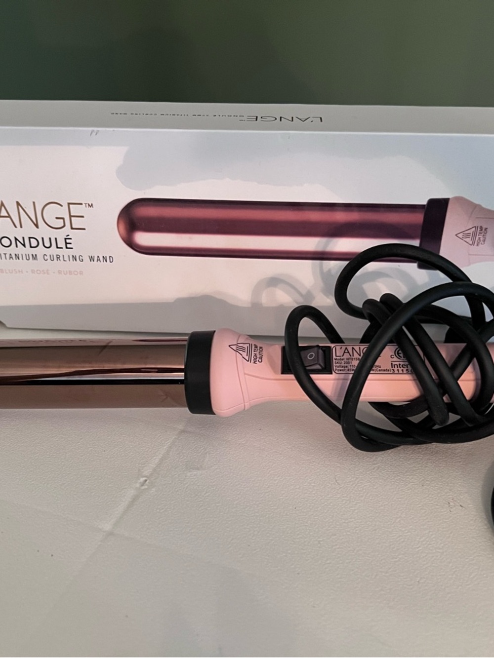 Lange Curling Wand in Rose Gold and Blush Pink